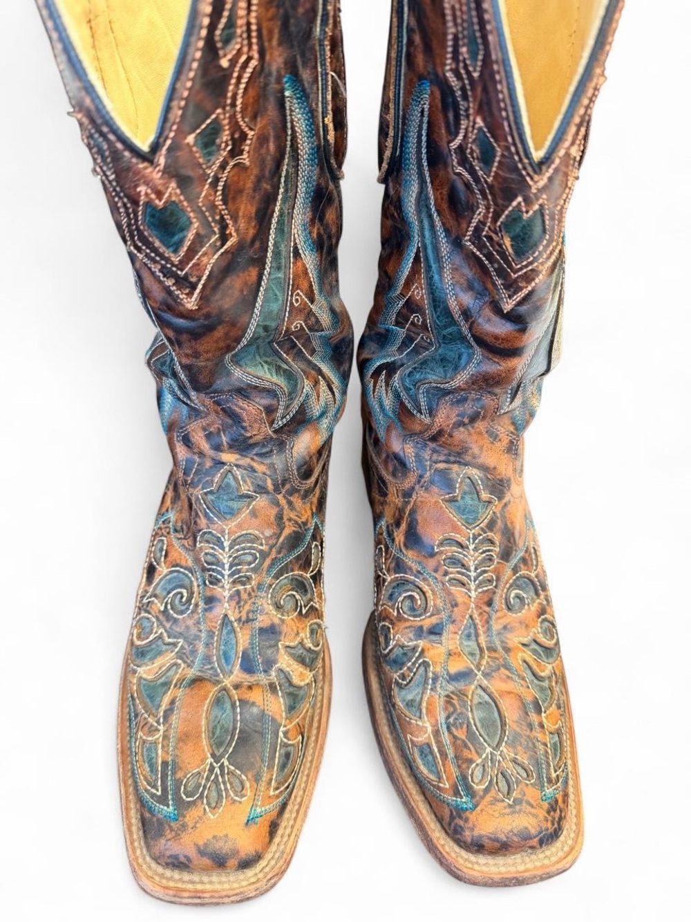Corral A1040 Square Toe Turquoise Inlay Western Boots Women’s 9.5 - Picture 3 of 6
